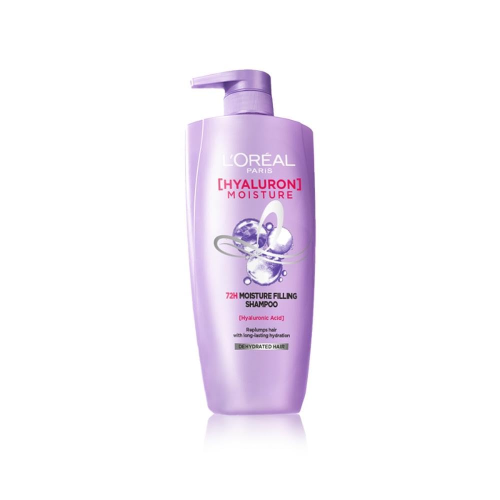 L Oréal Paris Moisture Filling Shampoo, With Hyaluronic Acid, For Dry & Dehydrated Hair, Adds Shine & Bounce, Hyaluron Moisture 72H, 340Ml. - The Everyday Empress
