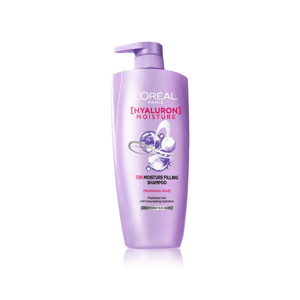 L Oréal Paris Moisture Filling Shampoo, With Hyaluronic Acid, For Dry & Dehydrated Hair, Adds Shine & Bounce, Hyaluron Moisture 72H, 340Ml. - The Everyday Empress