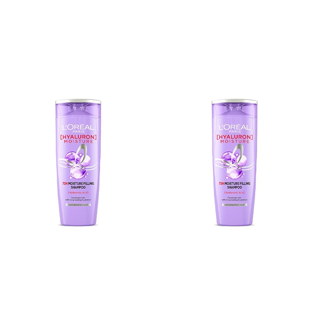 L Oréal Paris Moisture Filling Shampoo, With Hyaluronic Acid, For Dry & Dehydrated Hair, Adds Shine & Bounce, Hyaluron Moisture 72H, 340Ml. - The Everyday Empress