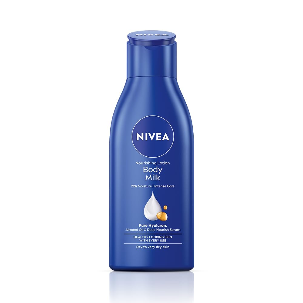 NIVEA Nourishing Body Milk 600ml Body Lotion with Hyaluronic Acid | 72Hr Hydration | Deep Moisture Care for Very Dry Skin | Enriched with Almond Oil | Smooth, Radiant & Healthy Looking Skin Care - The Everyday Empress