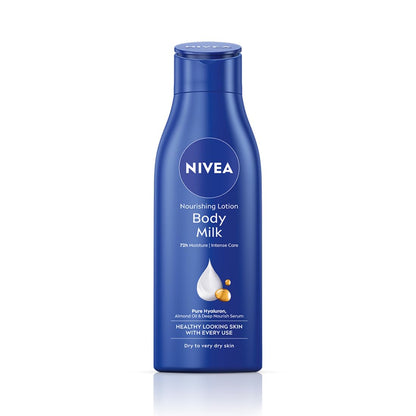NIVEA Nourishing Body Milk 600ml Body Lotion with Hyaluronic Acid | 72Hr Hydration | Deep Moisture Care for Very Dry Skin | Enriched with Almond Oil | Smooth, Radiant & Healthy Looking Skin Care - The Everyday Empress