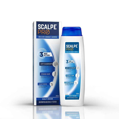 Scalpe Pro Daily Anti-Dandruff Shampoo | Removes Dandruff from Source | Helps with Itching, Irritation & Redness accompanying Dandruff | Scalpe Science | Climbazole & ZPTO Formulation | Strong & Smooth Hair | Daily Use | Dermatologically Tested Solution |