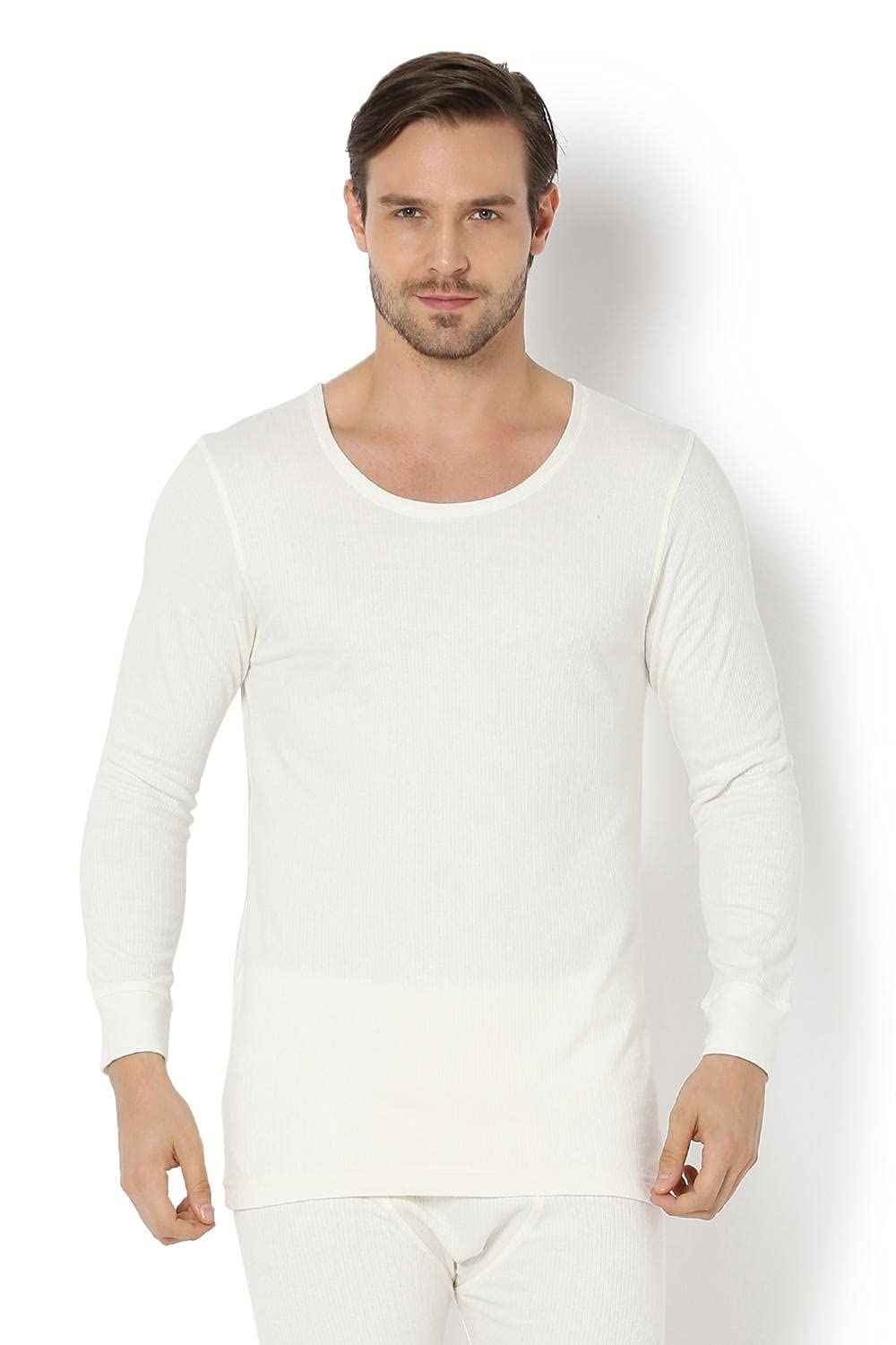 Van Heusen Men Thermal Classic Fit Top - Cotton Viscose Blend - Anti Bacterial, Low Neck, Full Sleeve