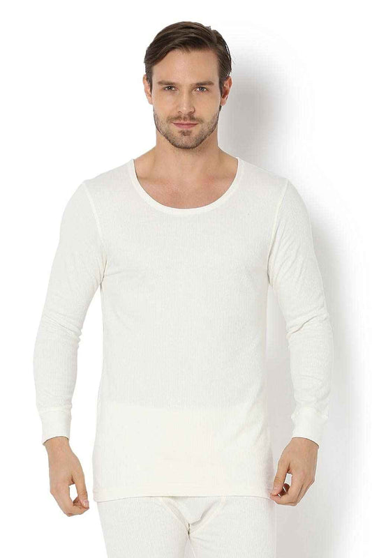 Van Heusen Men Thermal Classic Fit Top - Cotton Viscose Blend - Anti Bacterial, Low Neck, Full Sleeve