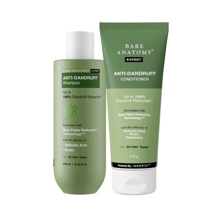 Bare Anatomy Anti Dandruff | Reduces Up To 100% Strengthens Hair|Derma Approved Shampoo With Salicylic Acid & Biotin|Helps Remove Flakes And Itching| Shampoo For All Hair Types|For Women And Men|100Ml