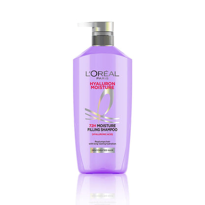 L Oréal Paris Moisture Filling Shampoo, With Hyaluronic Acid, For Dry & Dehydrated Hair, Adds Shine & Bounce, Hyaluron Moisture 72H, 340Ml. - The Everyday Empress