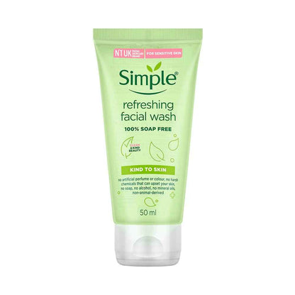 Simple Kind To Skin Refreshing Facial Wash 150 ml | 100% Soap-Free Facewash that doesn't dry out your skin| For All Skin Types