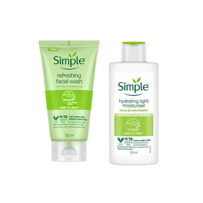 Simple Kind To Skin Refreshing Facial Wash 150 ml | 100% Soap-Free Facewash that doesn't dry out your skin| For All Skin Types