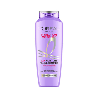 L Oréal Paris Moisture Filling Shampoo, With Hyaluronic Acid, For Dry & Dehydrated Hair, Adds Shine & Bounce, Hyaluron Moisture 72H, 340Ml. - The Everyday Empress