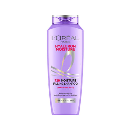 L Oréal Paris Moisture Filling Shampoo, With Hyaluronic Acid, For Dry & Dehydrated Hair, Adds Shine & Bounce, Hyaluron Moisture 72H, 340Ml. - The Everyday Empress