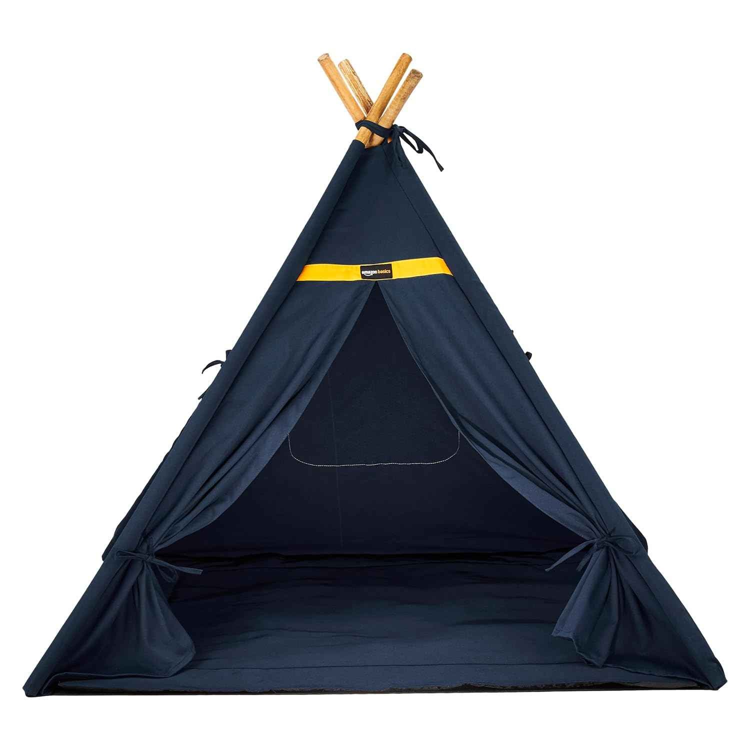 Amazon Basics Soft Pet Kennel (Large) | Pet Habitat - Multi-Color Printed | Soft & Cozy Pet Kennel (60L x 60Wx 62H Centimeters)