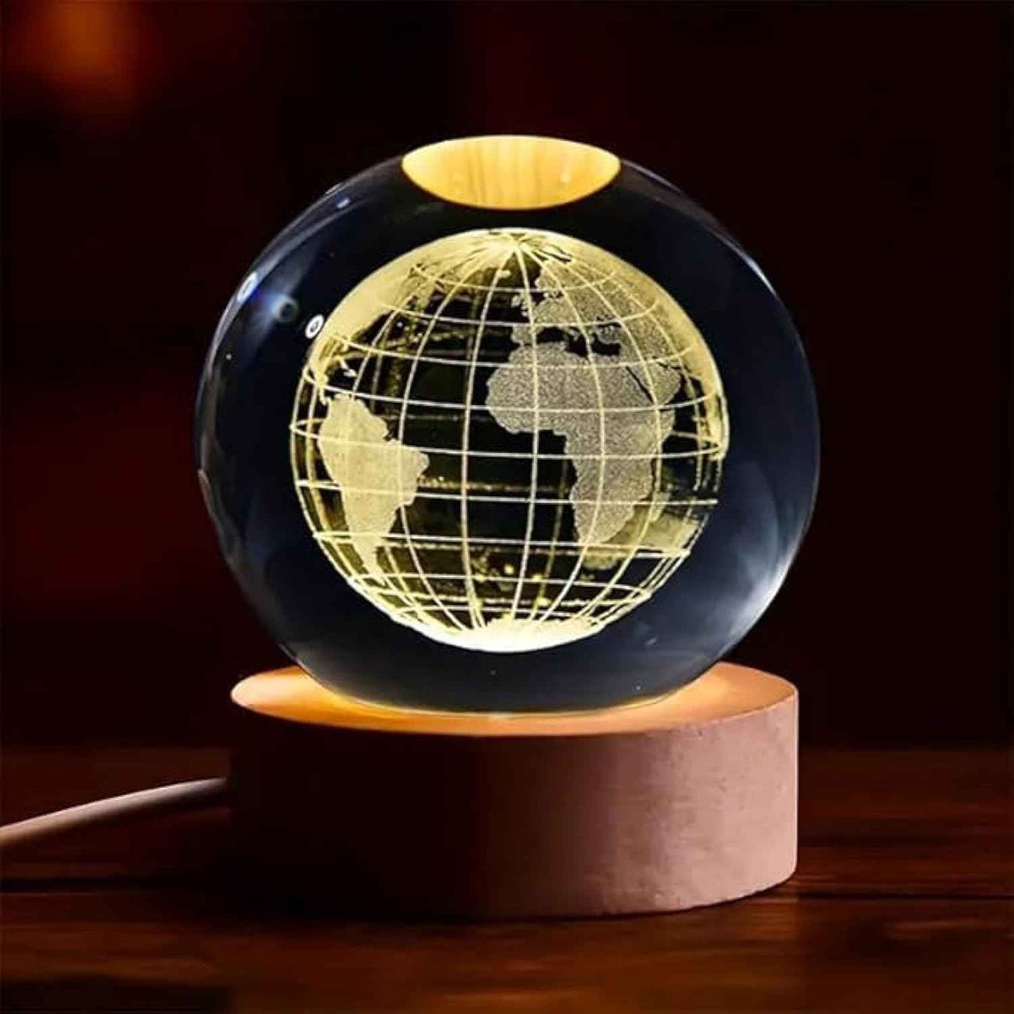 Desidiya Acrylic Romantic Ocean Wave Night Light Projector Lamp, 3D Water Wave Effect Crystal Table Lamp with Remote Control (Battery Not Included), LED Projection for Bedroom Decor, Cube