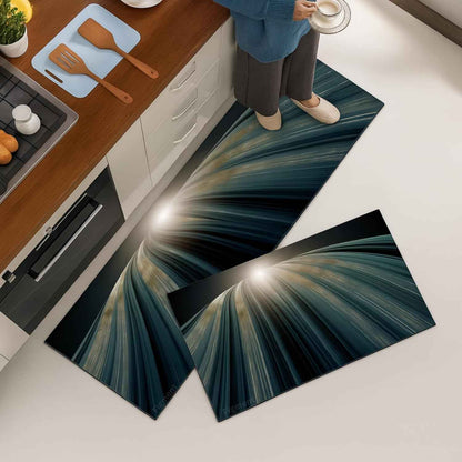 Figment 2 Pcs Kitchen Mats - Waterproof Memory Foam Standing Desk Floor Mat Non Slip Kitchen Rugs, Comfort Runner Rug Floor Mat Carpets for Kitchen Home Office, Sink & Laundry(118 * 38 cm, 58 * 38 cm)