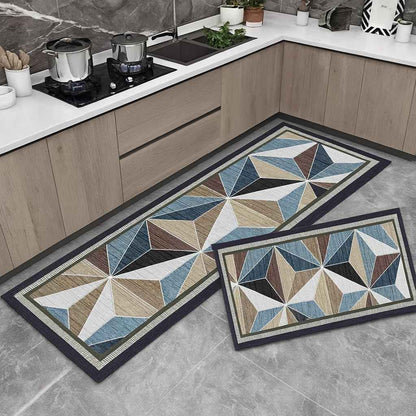 Figment 2 Pcs Kitchen Mats - Waterproof Memory Foam Standing Desk Floor Mat Non Slip Kitchen Rugs, Comfort Runner Rug Floor Mat Carpets for Kitchen Home Office, Sink & Laundry(118 * 38 cm, 58 * 38 cm)