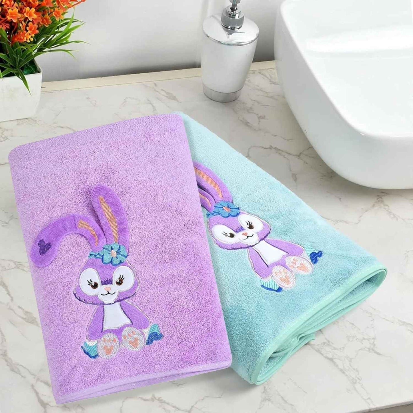 Microfiber Kids Bath Towels Quick Dry Super Absorbent Super Soft Bath Towel for Babies Toddler-Baby Towel for Boys and Girls (Green, Pack of 1)