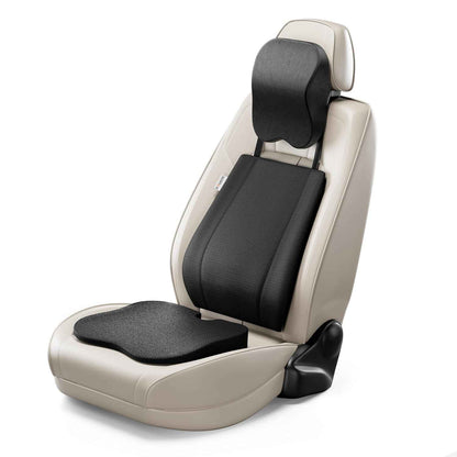 FOVERA Car Neck Rest Pillow | 2 Years Warranty | Memory Foam Neck Pillow for Car, Car Seat Head Rest Cushion for Neck & Cervical Support - Relieves Neck Pain (Medium, Black, Pack of 1)