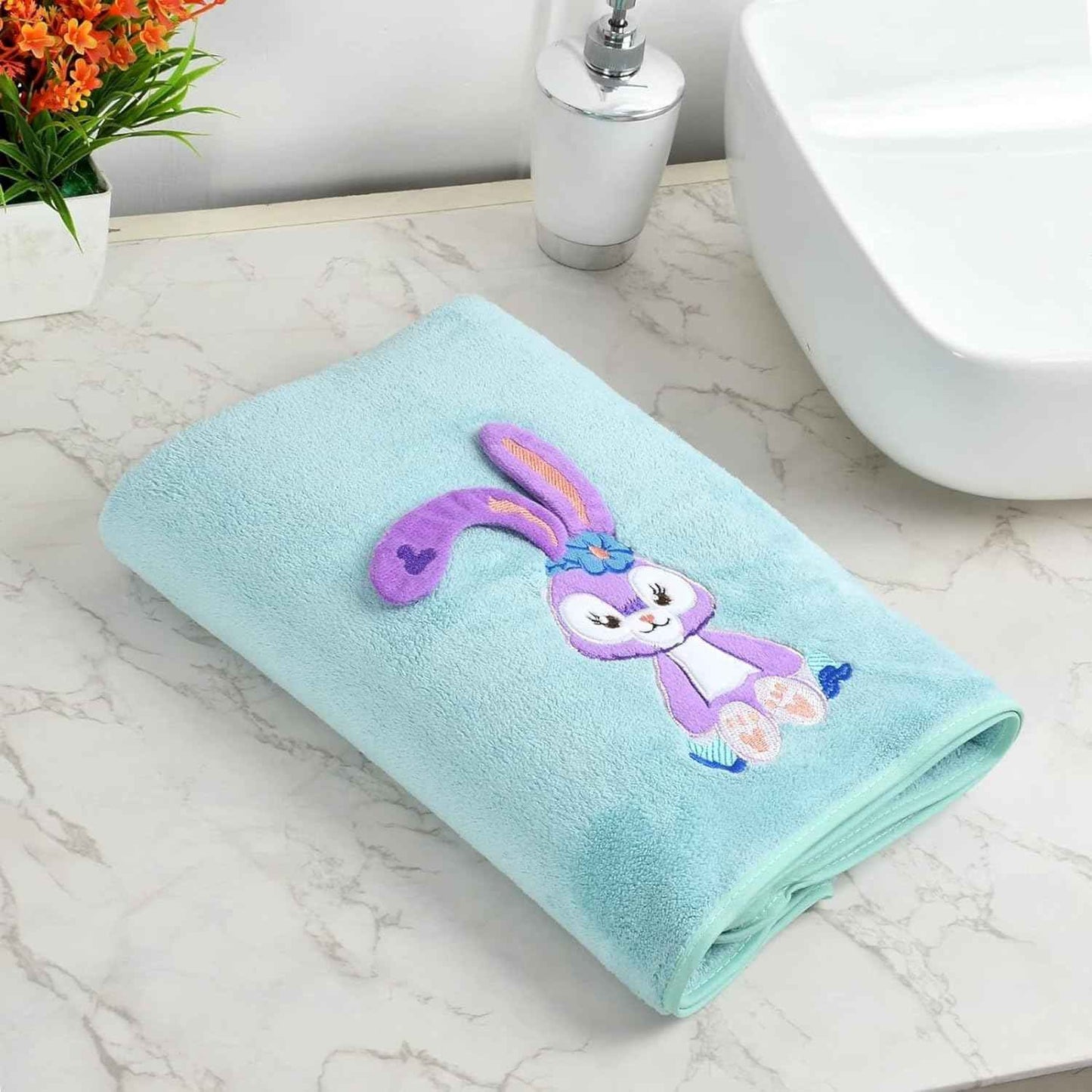 Microfiber Kids Bath Towels Quick Dry Super Absorbent Super Soft Bath Towel for Babies Toddler-Baby Towel for Boys and Girls (Green, Pack of 1)