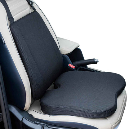 FOVERA Car Neck Rest Pillow | 2 Years Warranty | Memory Foam Neck Pillow for Car, Car Seat Head Rest Cushion for Neck & Cervical Support - Relieves Neck Pain (Medium, Black, Pack of 1)